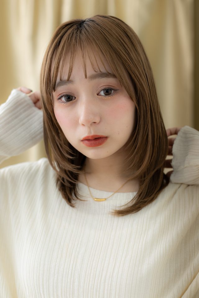 大人かわいいミルクティーカラー　20代30代