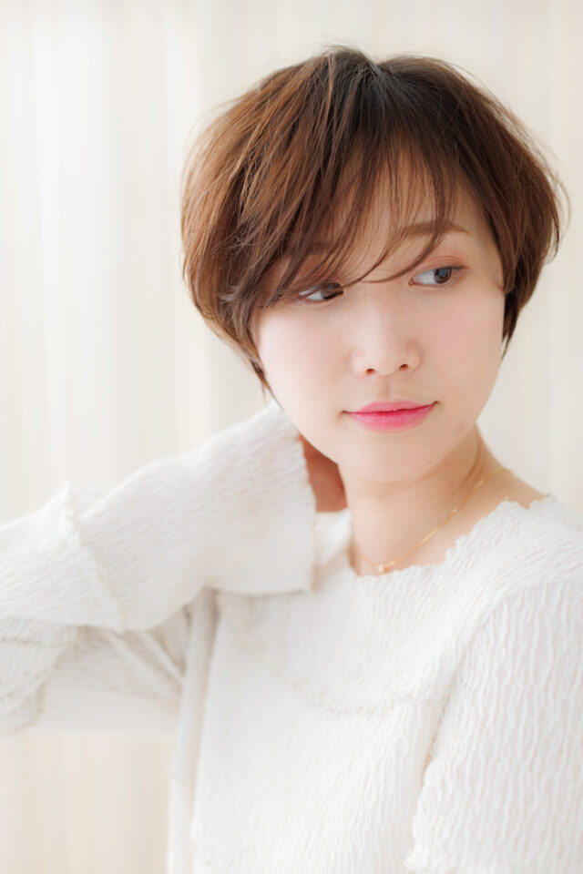 大人可愛い小顔パーマショート20代30代