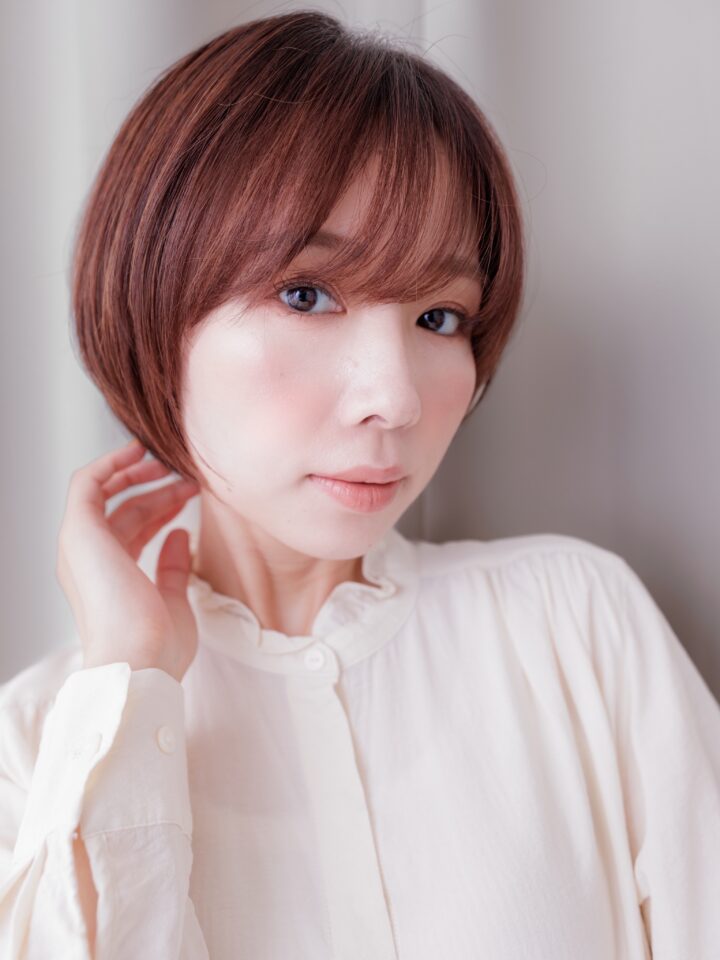 大人可愛いシースルーバング小顔ショート20代30代