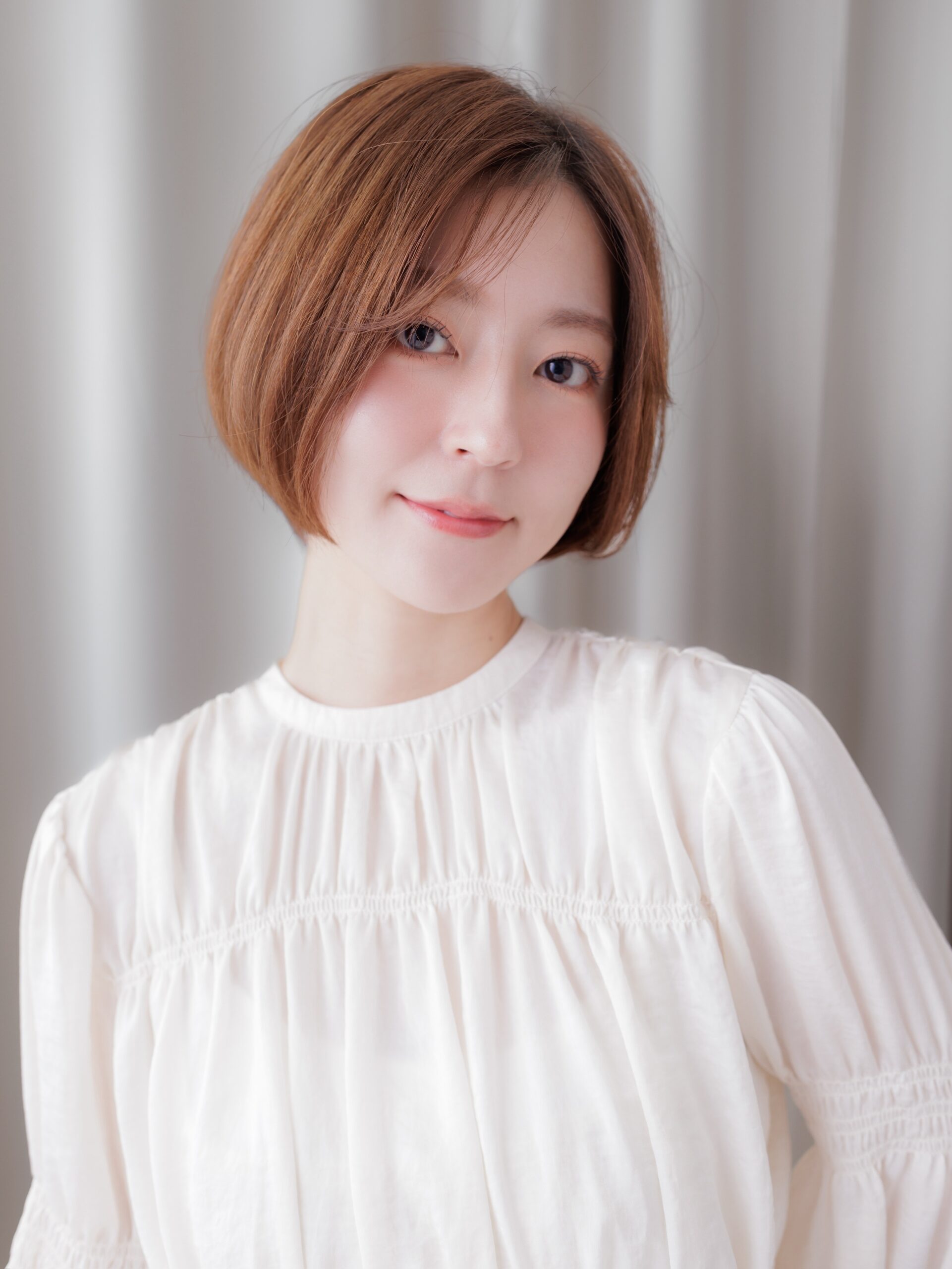 大人可愛い小顔ミニボブ20代30代