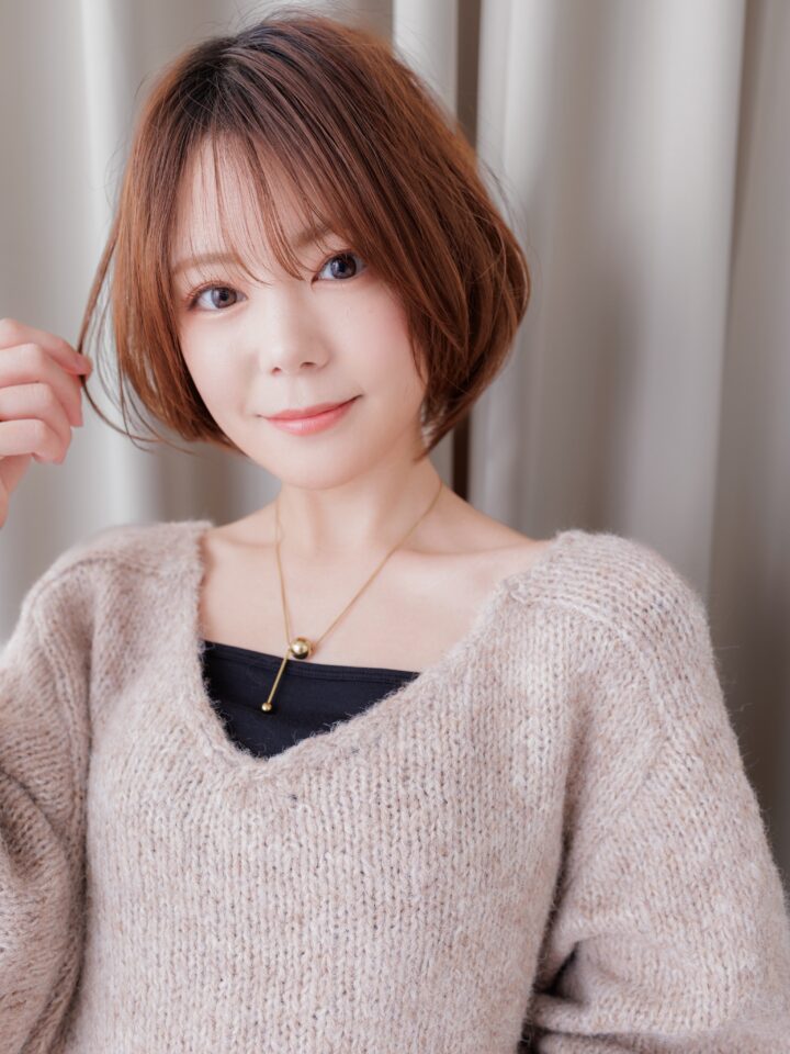 大人可愛いひし形小顔ボブ20代30代